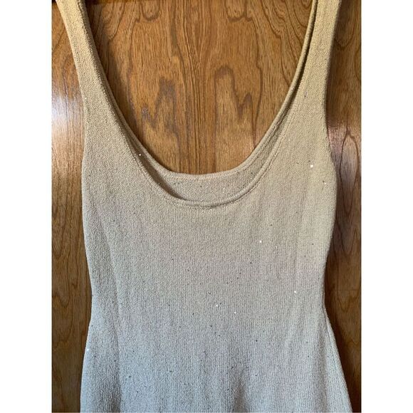WeWoreWhat Scoop Neck Sequin‎ Mini Dress Pale Gold Size L - Picture 7 of 12